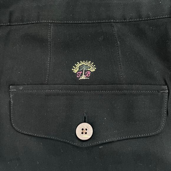 TOMMY BAHAMAS MENS 100% SILK TOROLA PLEATED SHORTS BLACK SIZE 36 - Picture 13 of 13